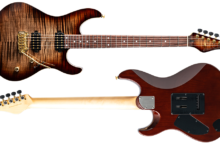 Black Smoker Guitar FUTURA-S HH Dark Brown Burst / Ash Back AAAA Flame Mable Top Body