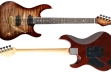 Black Smoker Guitar FUTURA-S HH Dark Brown Burst / Ash Back AAAA Flame Mable Top Body